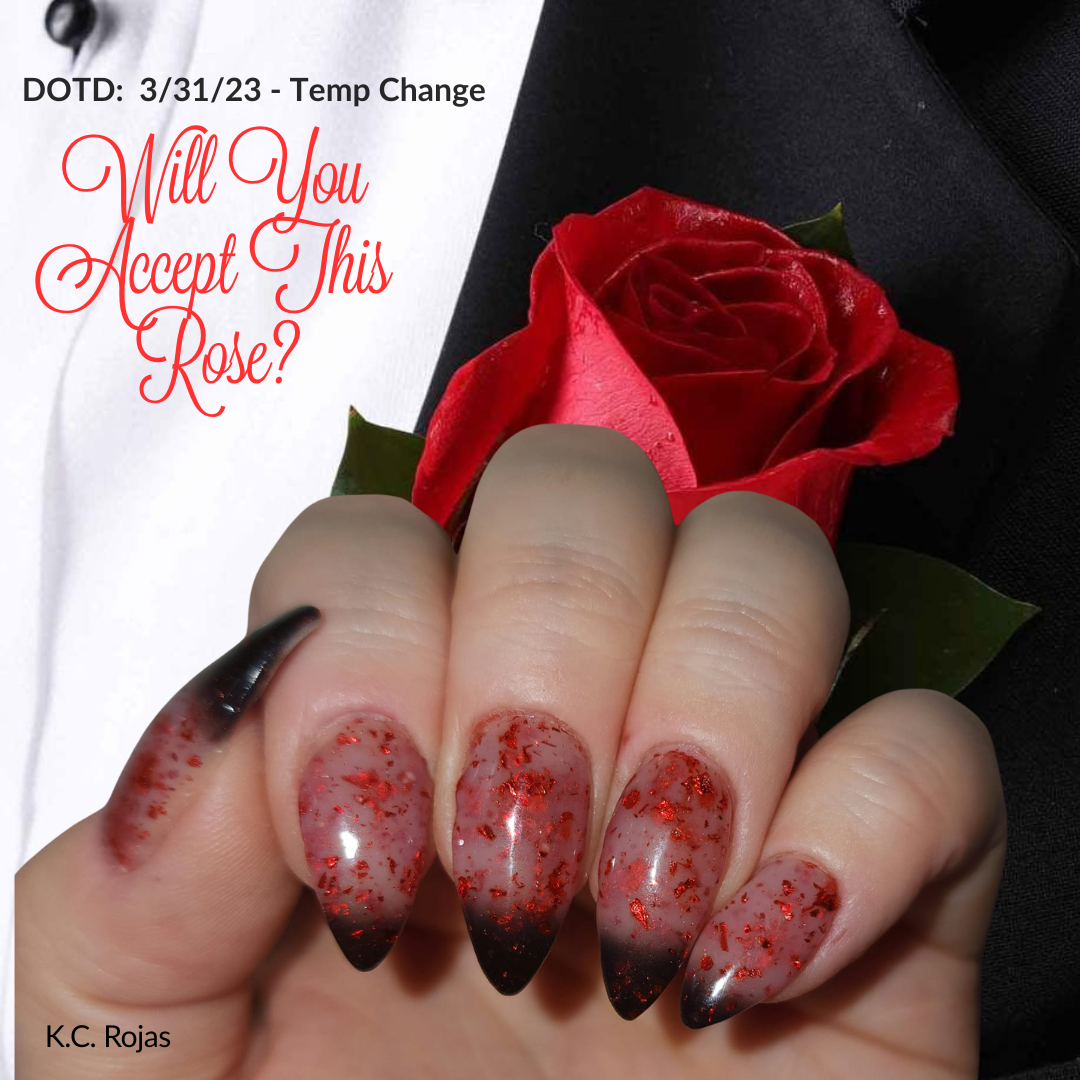 Dip Powder: Will You Accept This Rose? (Temp Change)