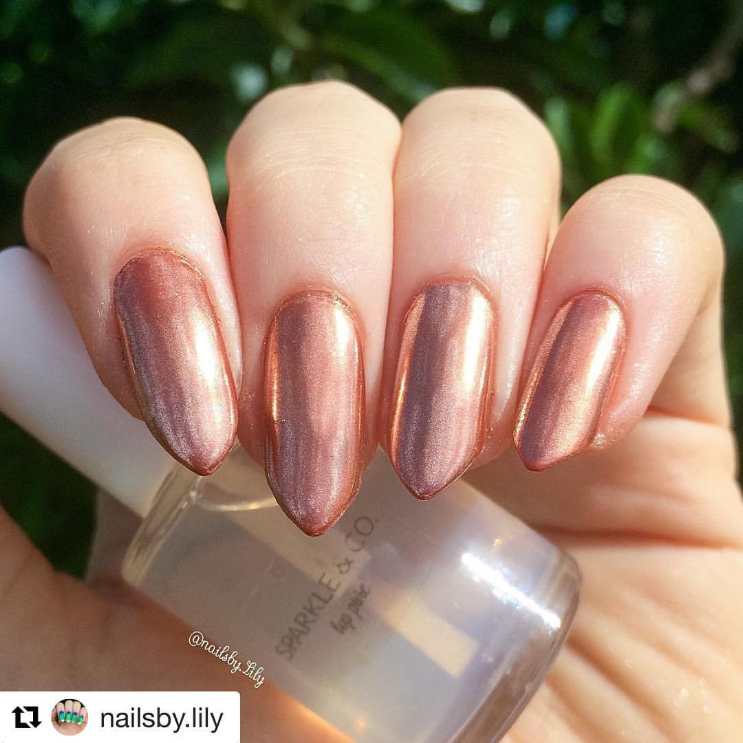 REGULAR POLISH (NOT GEL) Rose Gold Chrome Pure Powder Basic Kit