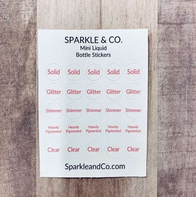 Mini Dip Liquid Bottles Stickers