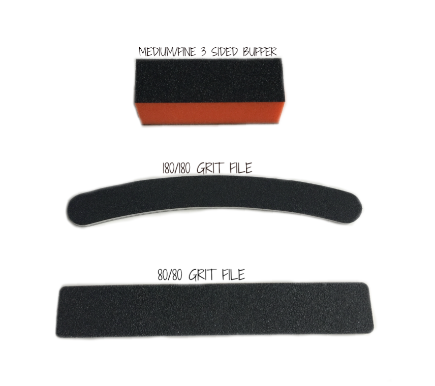 3 Pack - 1 Buffer/Sanding Block and 2 Nail Files