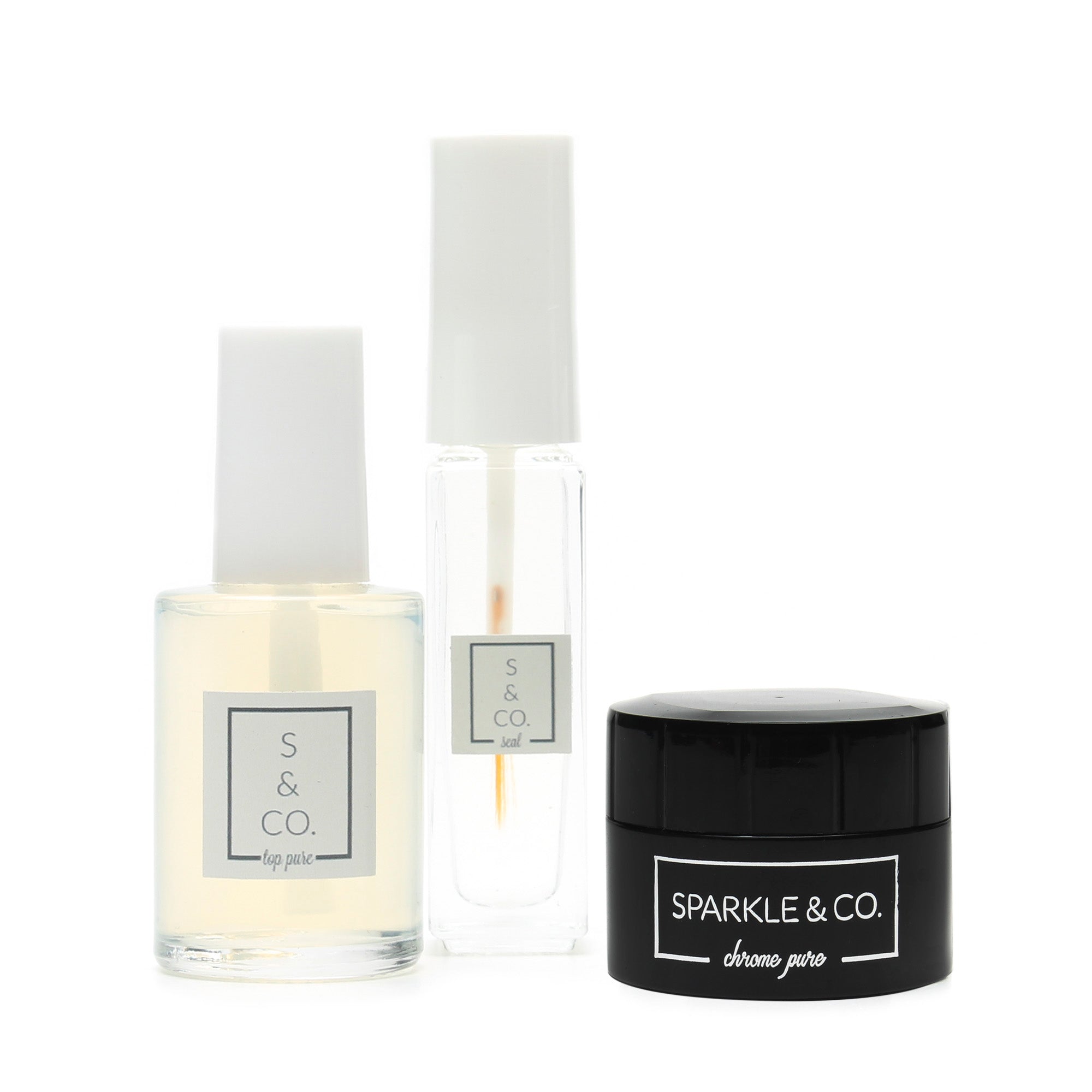 REGULAR POLISH (NOT GEL) Chrome Pure Mirror Powder Basic Kit