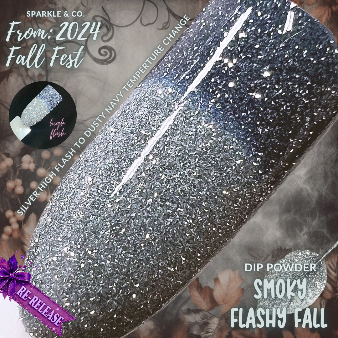 Dip Powder: Smoky Flashy Fall (Temp Change)
