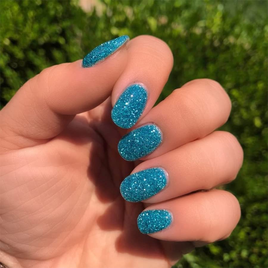 Dip Powder: dp.70 Ocean Blue Sparkle