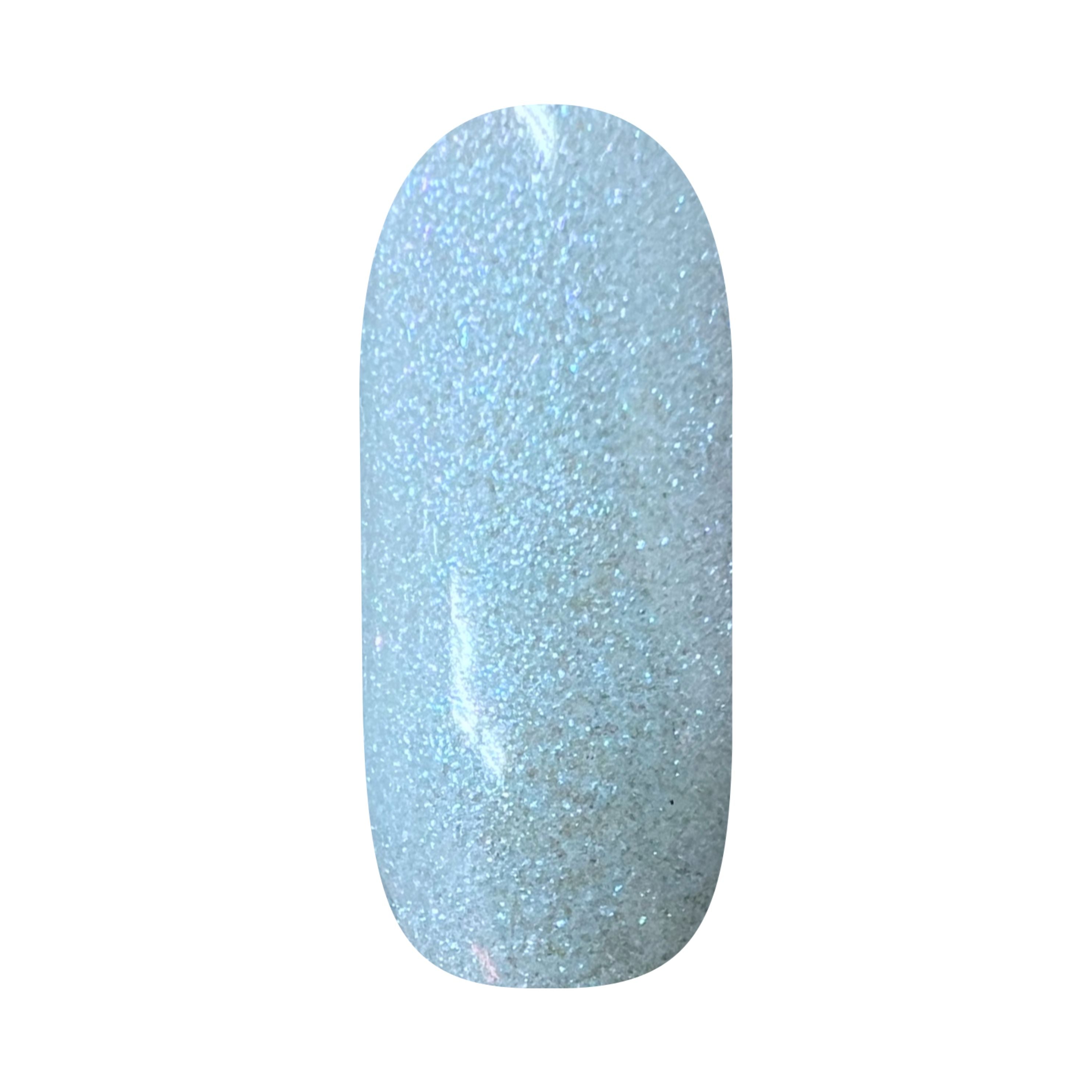 Light Blue Fairy Dust Nails with a Soft Glow