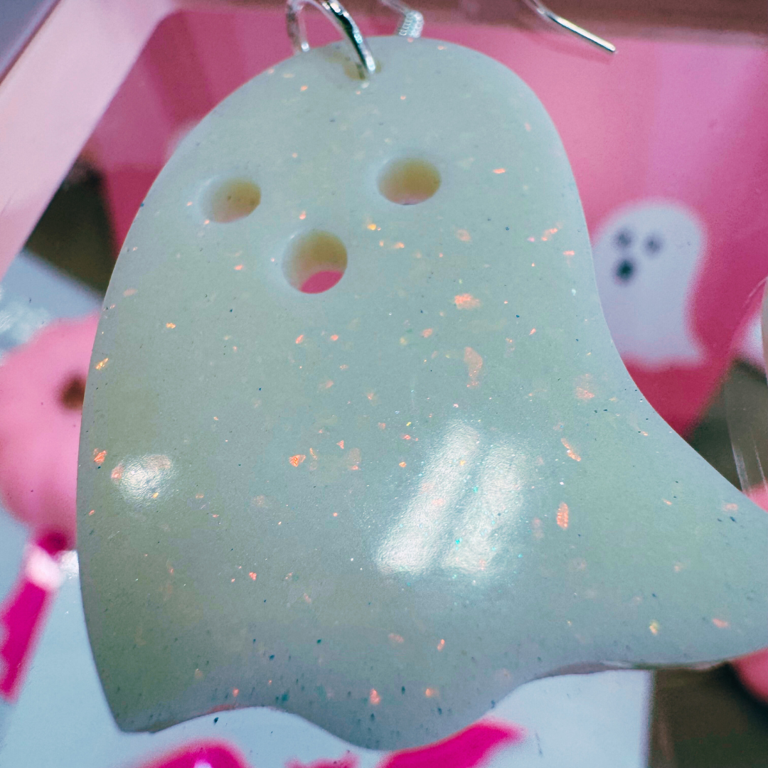 👻 Ghosted Earrings (Glow-in-the-Dark + Matching Dip Powder)
