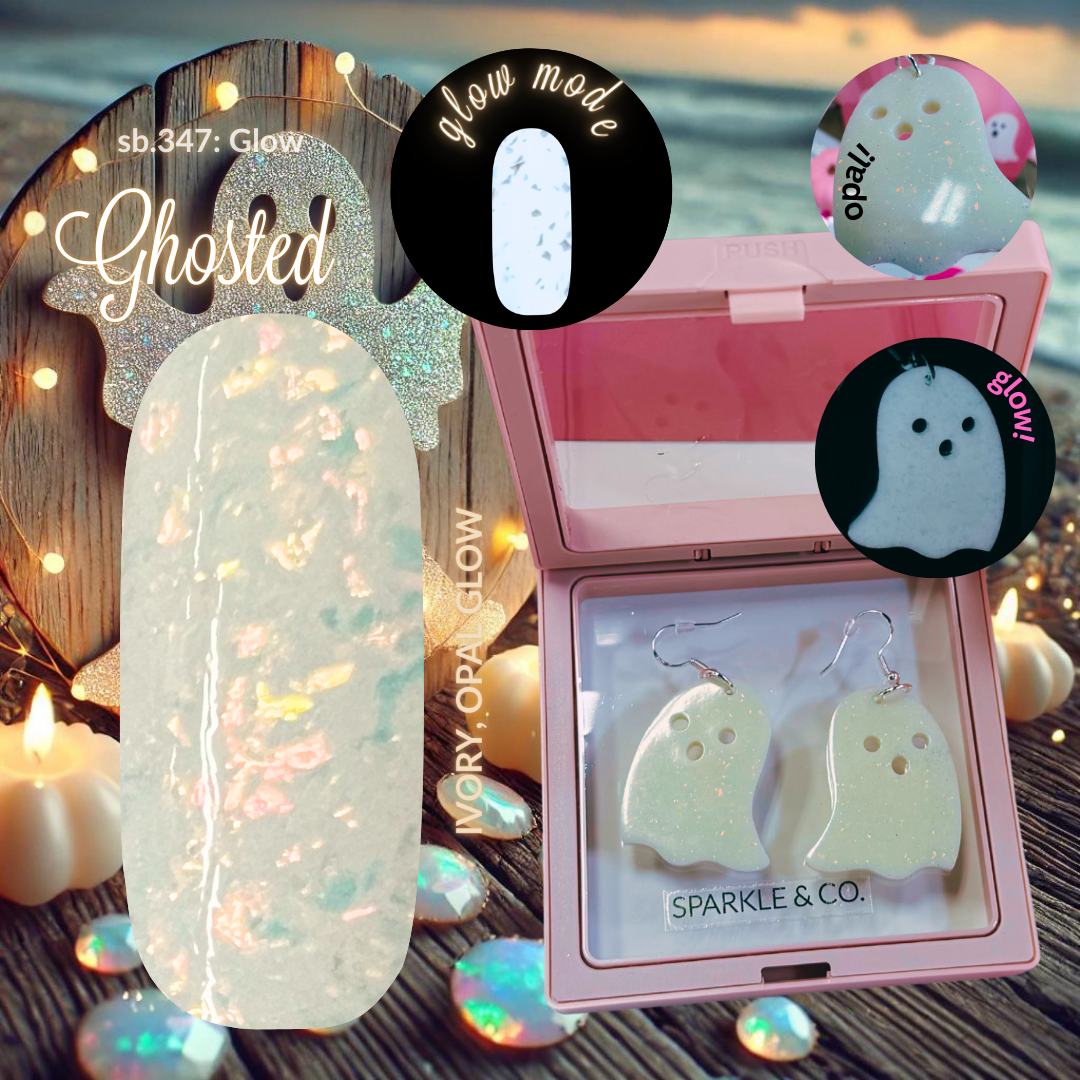 👻 Ghosted Earrings (Glow-in-the-Dark + Matching Dip Powder)