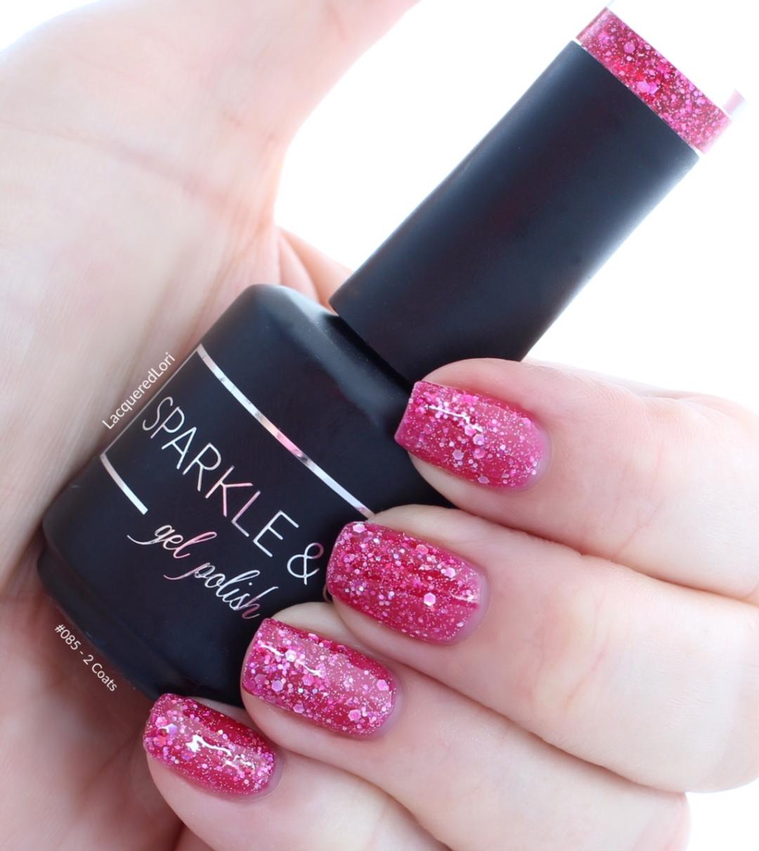 Gel Polish: 085 Strawberry Glitz