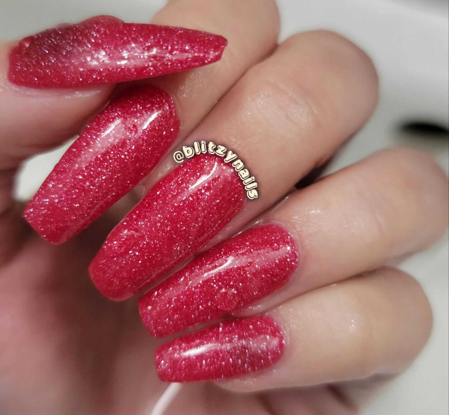 Dip Powder: dp.300 Red Velvet Crinkles